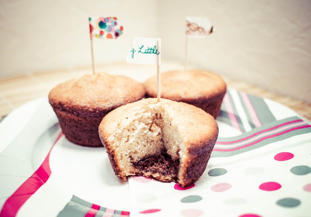 Muffins Banane au coeur fondant Nutella