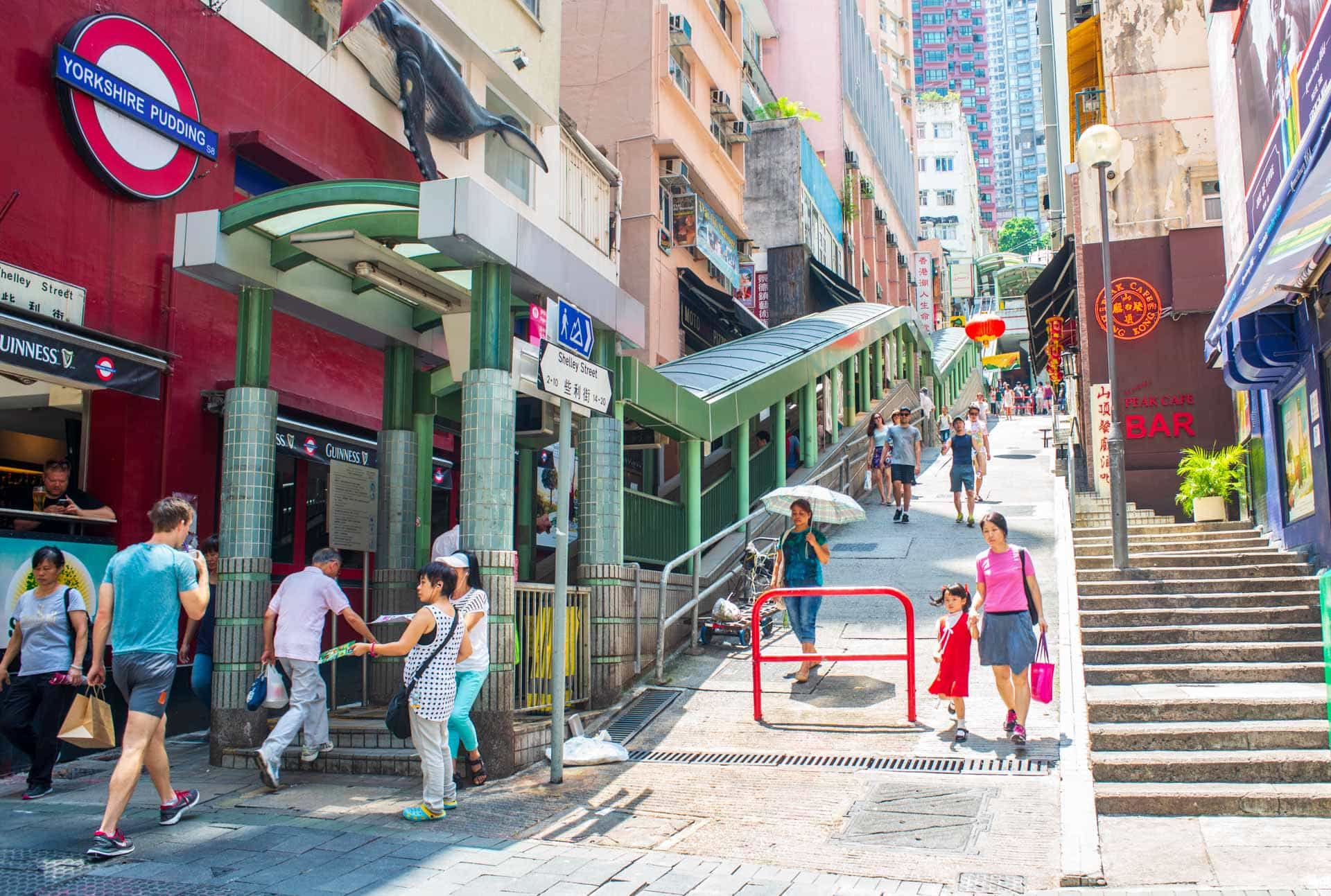 Hong Kong escalator Central Mid-Levels